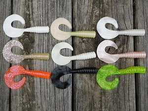 20 - 6" Kalin's Mogambo Grubs - Plastic Fishing Bait Lures - Glow in the Dark - Picture 1 of 18