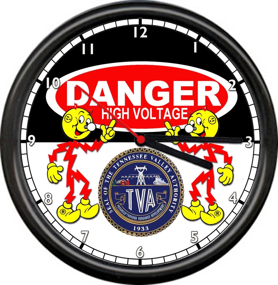 Reddy Kilowatt Tennessee Valley Authority TVA Power Plant Retro Sign Wall Clock - Image 1 of 1