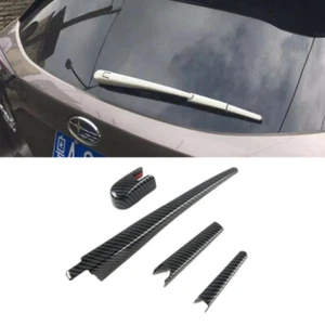For Subaru Outback 2021 2022 Carbon Fiber 4X Rear Window Rain Wiper Cover Trim - Bild 1 von 5