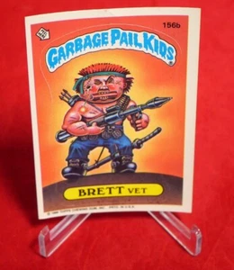 CUBO DE BASURA NIÑOS Brett Vet Series 4 156b Topps 1986 pegatina con derechos de autor - Imagen 1 de 2