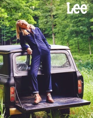 Novo com etiquetas $148 Lee Vintage Moderno Denim Unionalls em Listras Metálicas XS - Imagem 1 de 4