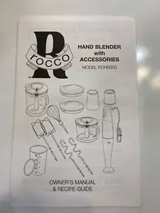 Rocco Di Spirito Frullatore Mano Sistema Preparazione Alimenti con Attacchi NUOVO Modello #ROHB300 - Foto 1 di 8