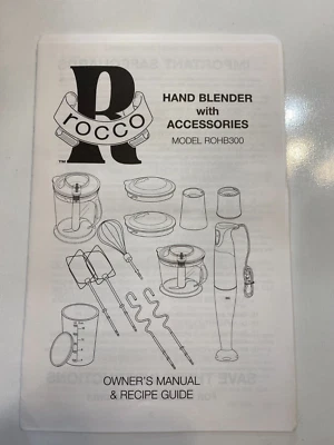 Licuadora de mano Rocco Di Spirito sistema de preparación de alimentos con accesorios NUEVO modelo #ROHB300 Foto 1 de 4