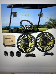 10LOL Golf Cart Portable Fan USB Powered Set of 2 - Bild 1 von 4