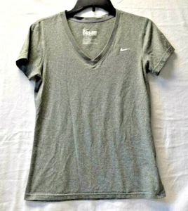 Nike Shirt Damen Small grau Dri Fit sportlich leicht Flügelärmel Shirt - Bild 1 von 8