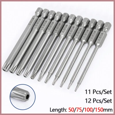 11/12 Pcs Torx Magnetic Bit Set Electric Hex Screwdriver Electric Drill T5-T40 - Image 1 of 4