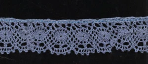 2" RÜSCHEN MITTEL FRANZÖSISCH BLAU CLUNY SPITZE STOFFBORTE 36 YARD - Bild 1 von 1