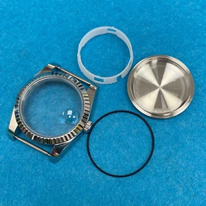 36MM Steel Watch Case Mineral Glass Mirror Case for 8215/2813/8205/8200 Movement - Picture 1 of 5