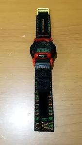 G-Shock Vintage DW-002 Power-G RED Rastafarian Reggae Japan Cloth Band Limited - Picture 1 of 14