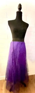 Custom Made Purple Tulle W/Gliiter Halloween Or Cosplay Skirt (Lined)  Used - Picture 1 of 5