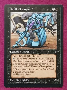 Magic The Gathering FALLEN EMPIRES THRULL CHAMPION black card MTG - Picture 1 of 2