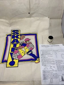 Vintage 1992 Skateboard Kissen Power Nähset Canvas Kissen Kit 20"x15" - Bild 1 von 7