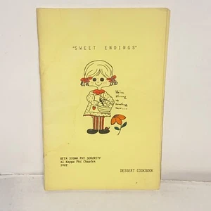 Vintage 1982 Beta Sigma Phi Schwesternschaft süße Enden Dessert Kochbuch - Bild 1 von 15