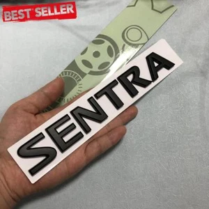 For SENTRA Badge Emblem Letter Rear Trunk Liftgate Sticker Replace Matte Black - Picture 1 of 5