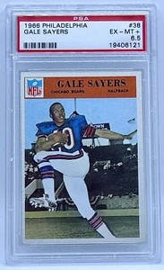 Tarjeta de novato 1966 Philadelphia #38 Gale Sayers PSA 6,5 como nueva+ - Imagen 1 de 2