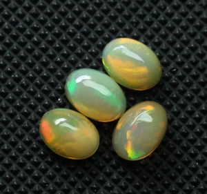 Opal Cabochon Gemstone Natural Ethiopian Opal Oval Cabochon Set Loose Opal 7X5MM - Picture 1 of 6