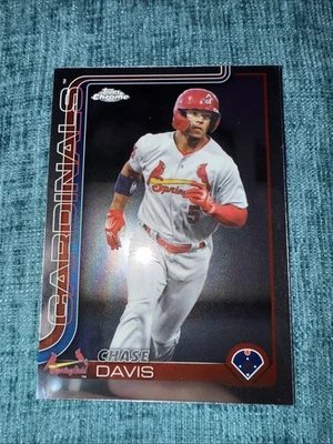 2025 Topps Pro Debut Chrome #PDC154 CHASE DAVIS - Springfield Cardinals - Image 1 of 2