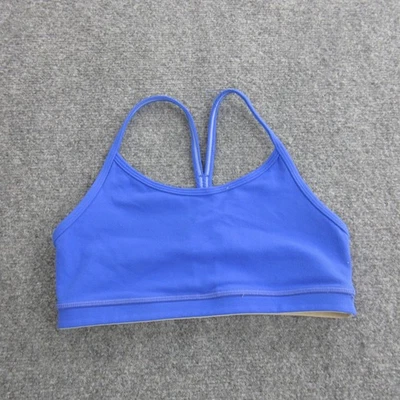 Sujetador deportivo Lululemon para mujer 4 azul flujo Y tiras espalda en Y yoga entrenamiento atlético Foto 1 de 4