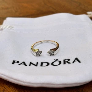 Pandora Shooting Stars Open Ring Sterling silver Size 58 (9) - Picture 1 of 6