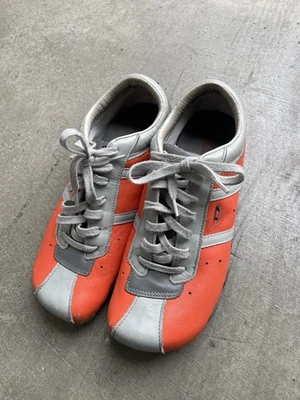 Zapatos De Colección Diesel Evelyn Mujer Cuero Naranja Tenis Retro Y2K Talla 10 Foto 1 de 4