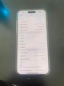 Apple iPhone 14 Pro Max 128GB (Unlocked) - Amazing Back/Sides - Clean ESN - Bild 1 von 7