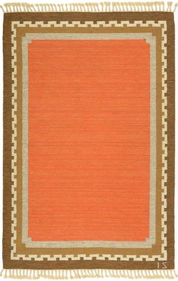 Pink Flat weave Scandinavian Swedish Kilim Rug for Living Room Area Rug Bedroom - Image 1 of 4