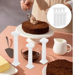 8 Pcs Cakes Tier Separator Support Stand Wedding Tiered Columns Pillars Roman - Picture 1 of 12