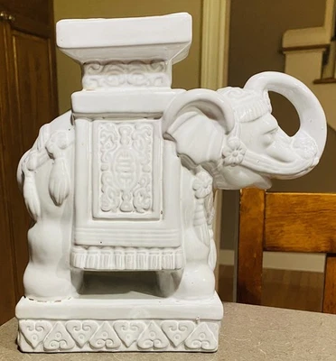 "Elefante de cerámica de 10"" hermosa decoración del hogar sería genial en cualquier habitación!! Foto 1 de 4