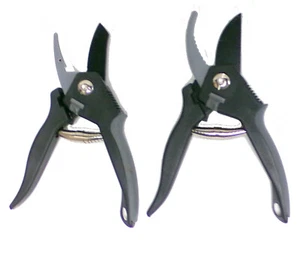 KINZO Gartenschere 2er Set – Amboss Ratschen Rosenschere Rebschere Blumenschere - Bild 1 von 4