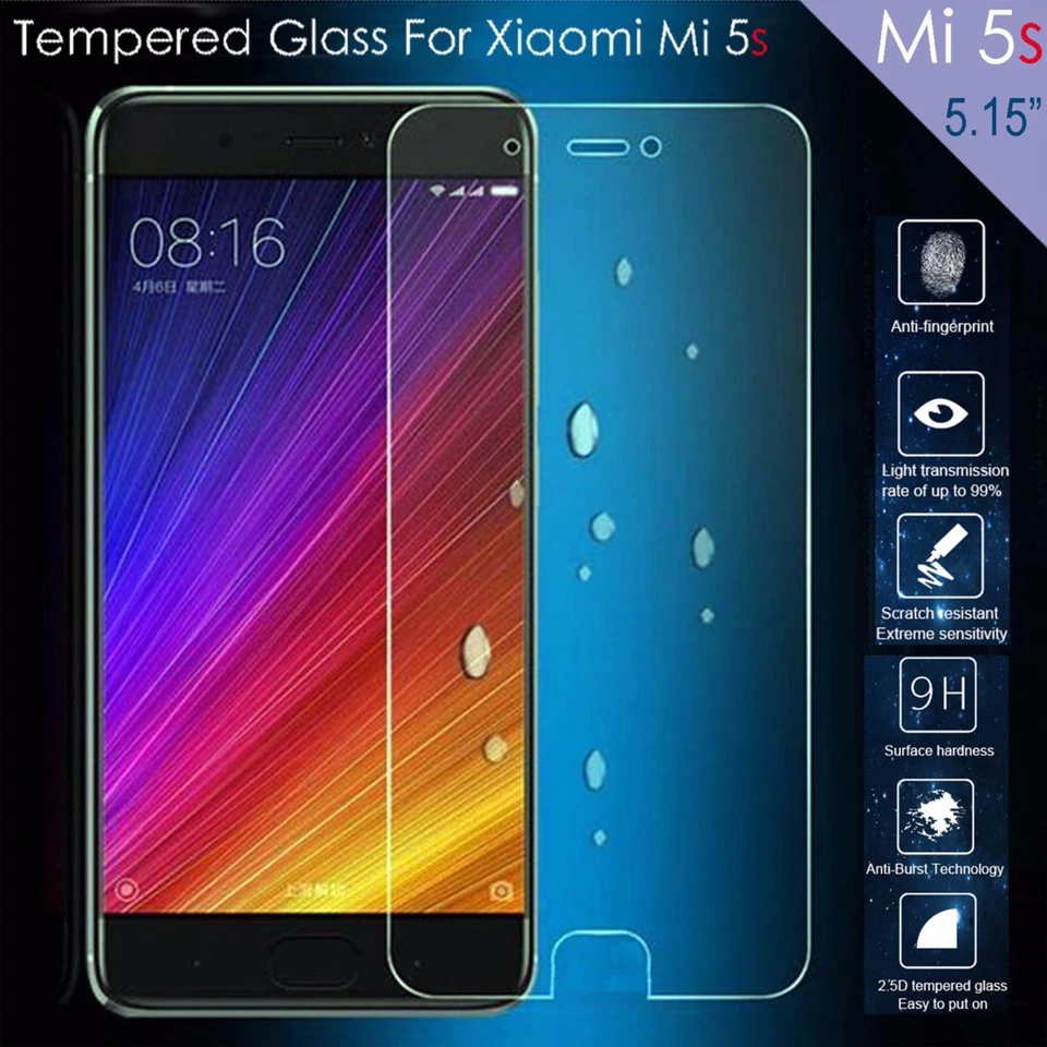 Funda Teléfono Cristal Templado 9H, TPU Transparente para Xiaomi Mi 5s, Pantalla 5.15" Foto 1 de 4