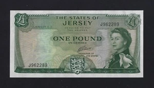 Jersey 1 Pound 1963 P-8 XF UK Great Britain ENGLAND - Picture 1 of 2