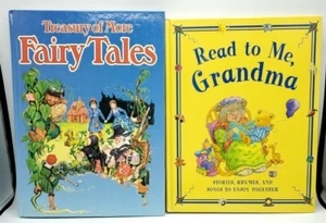Lot 2 Childrens Books 1985 Treasury of More Fairy Tales 2001 Read to Me Grandma - Picture 1 of 11