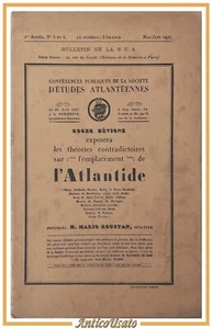 LES THEORIES CONTRADICTOIRES SUR L'EMPLACEMENT DE L'ATLANTIDE 1927 Libro Devigne - Foto 1 di 5