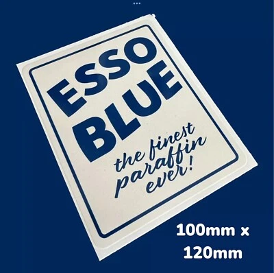 Esso Blue Paraffin  vintage jug pourer can Vinyl sticker Classic Bottle Pint Can - Image 1 of 2