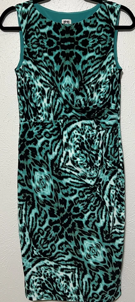 Anne Klein 4 без рукавов Midi платье искусственного надежном леопард карьера колена длина эластичный - Изображение 1 из 4