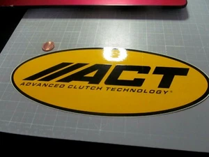 ACT OVAL YELLOW Sticker / Decal Automotive ORIGINAL NOS OLD STOCK - Picture 1 of 1