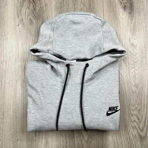 Sudadera con capucha Nike Sportswear Tech polar para hombre talla grande gris claro - Imagen 1 de 11