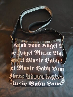 LeSportsac L.A.M.B Gwen Stefani 斜挎包黑色白色单肩包 — 第 1/4 张图片