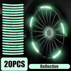 20x Reflective Colorful Car Rims Wheel Hub Sticker Vinyl Decal Strip Accessories