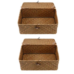 2 Pcs Storage Box Child Seaweed Container Baskets for Organizing - Picture 1 of 12