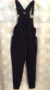 No Boundries Carpenter's Bib Overalls Black Linen S/CH (3-5) Adjustable Straps - Picture 1 of 8