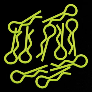 Yeah Racing YA-0594YW RC Body Clip : 1/8 1/10 1/12 10pcs Florescent Yellow - Picture 1 of 2