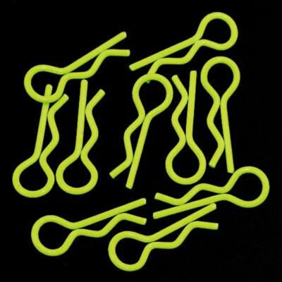 Yeah Racing YA-0594YW RC Body Clip : 1/8 1/10 1/12 10pcs Florescent Yellow - Image 1 of 2