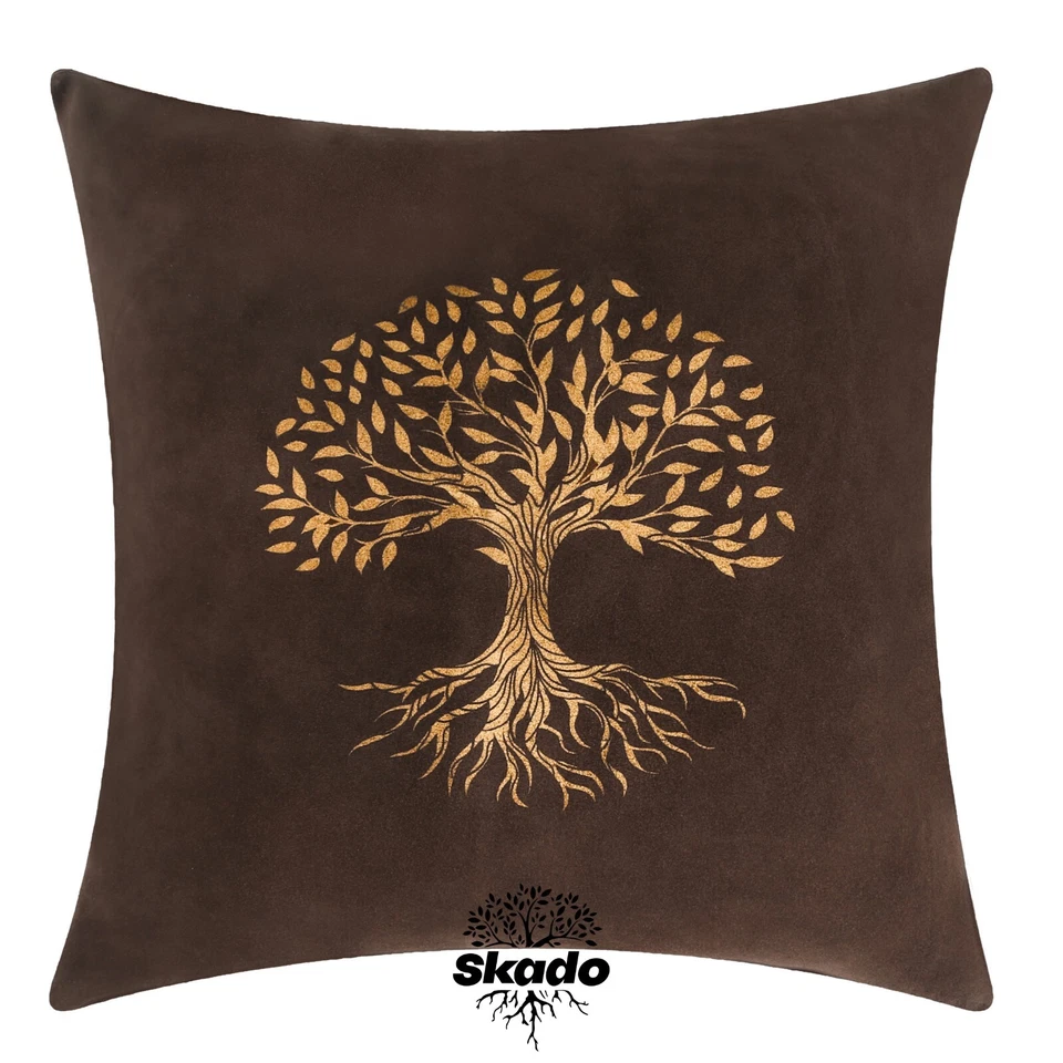 Наволочка чехол замши кожаный плед подушка чехол воловья кожа диван Offic18" - Изображение 1 из 4