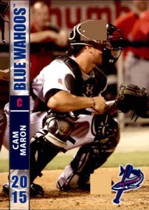 2015 Pensacola Blue Wahoos Grandstand #15 Cam Maron Huntington New York NY Card
