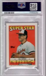 1988 Topps CAL RIPKEN ERIC DAVIS Stickercard #44 PSA 7 POP 1 (9 HIGHER) - Picture 1 of 2