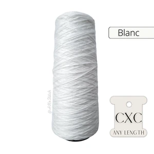 CXC BLANC OFF WHITE COTTON CROSS STITCH EMBROIDERY THREAD BY METRE OR FULL CONE