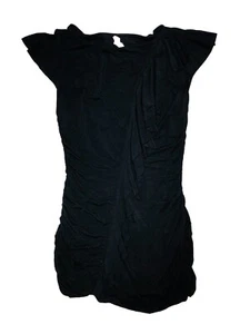 Bailey 44 Kleid S schwarz Ultra Mini seitliche Raffung diagonal vorne Rüschen Stretch - Bild 1 von 7