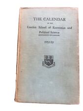 Calendar of the London School Of Economics&Political Science 1952-53 Collectible