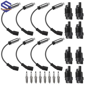 Round Ignition Coil & Spark+Wire for Chevy Silverado 1500 GMC Sierra Yukon UF742 - Picture 1 of 8